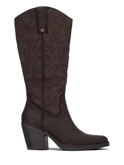 Refresh texano stivale da donna marrone