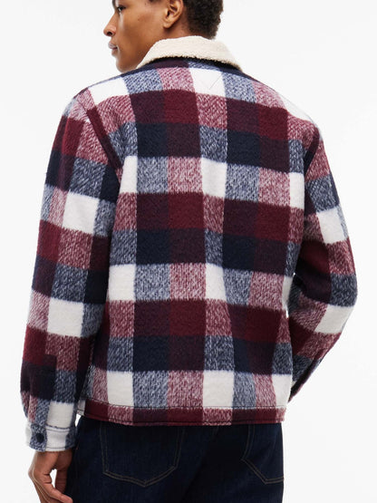 Tommy jeans teddy giubbino da uomo blu-rosso