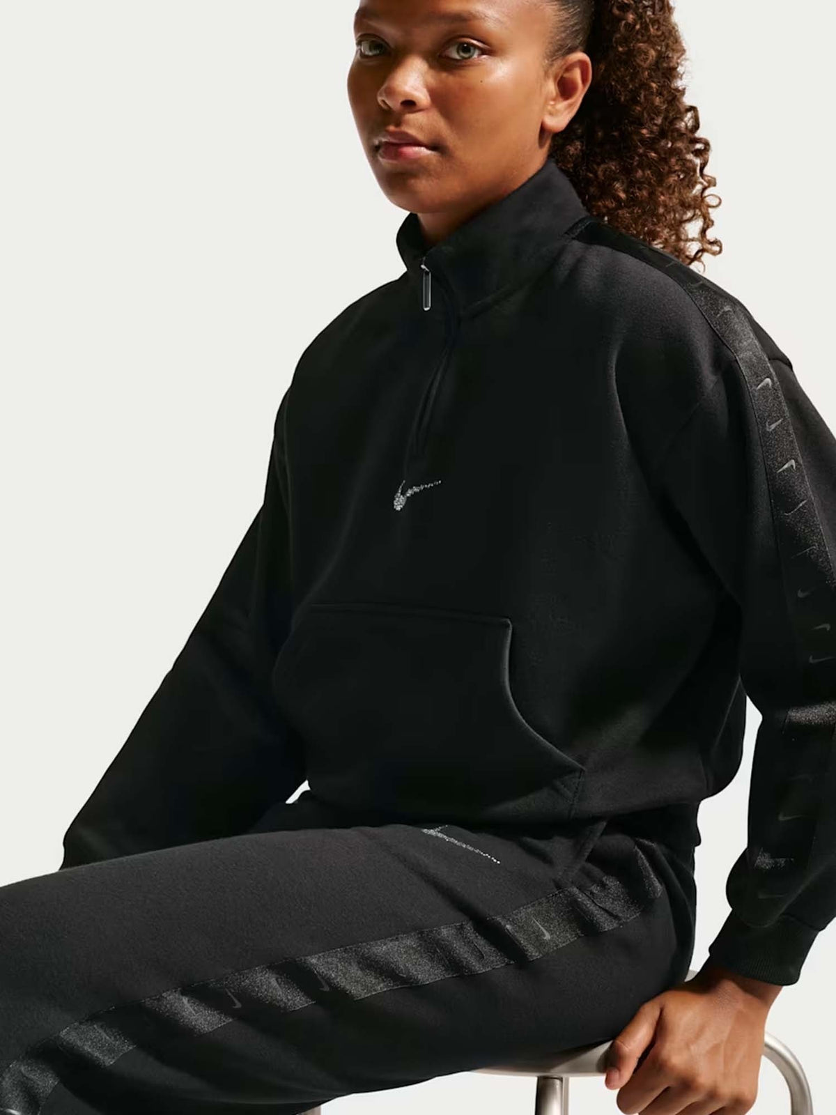 Nike g shine fl pantalone da bambino/a nero