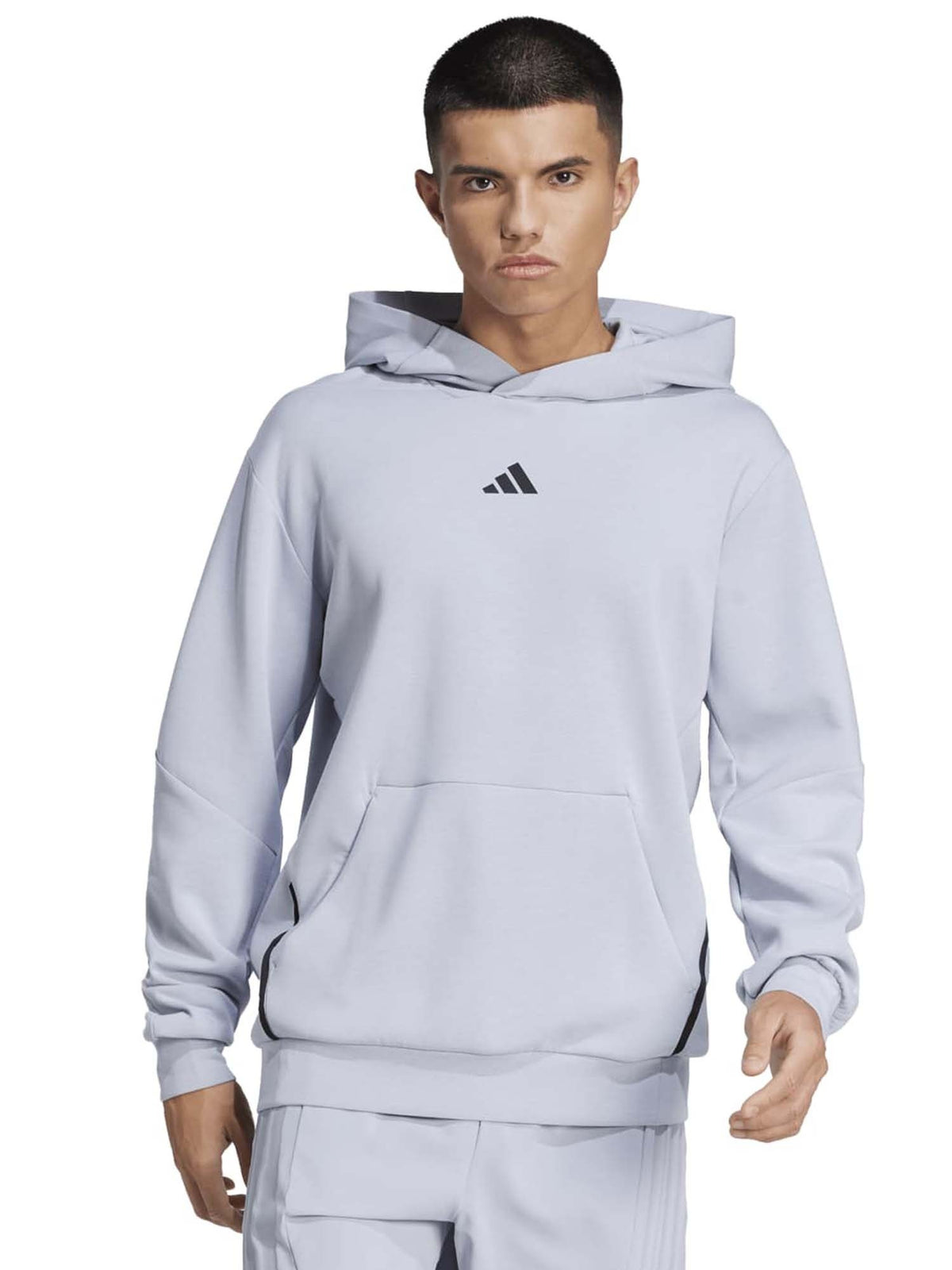 Adidas felpa training da uomo grigio