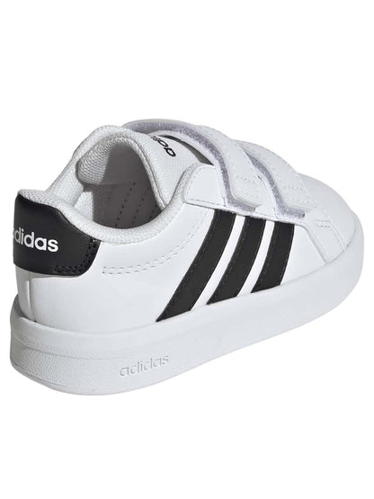 Adidas grand court 3 sneakers td da bambino/a bianco-nero