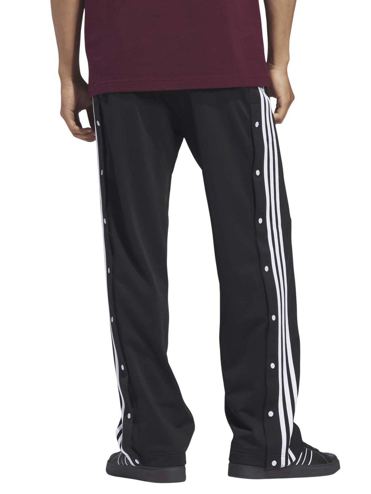 Adidas panta bottoni pantalone da uomo nero