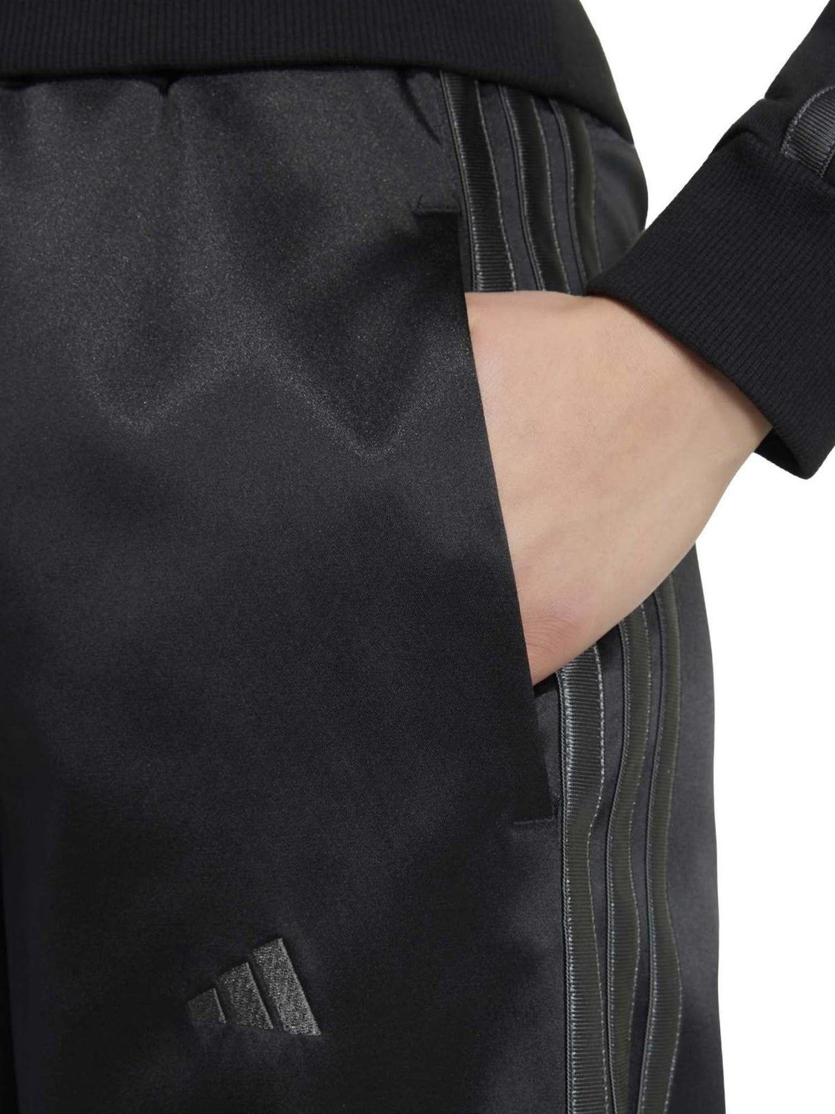 Adidas g panta satin pantalone da bambino/a nero