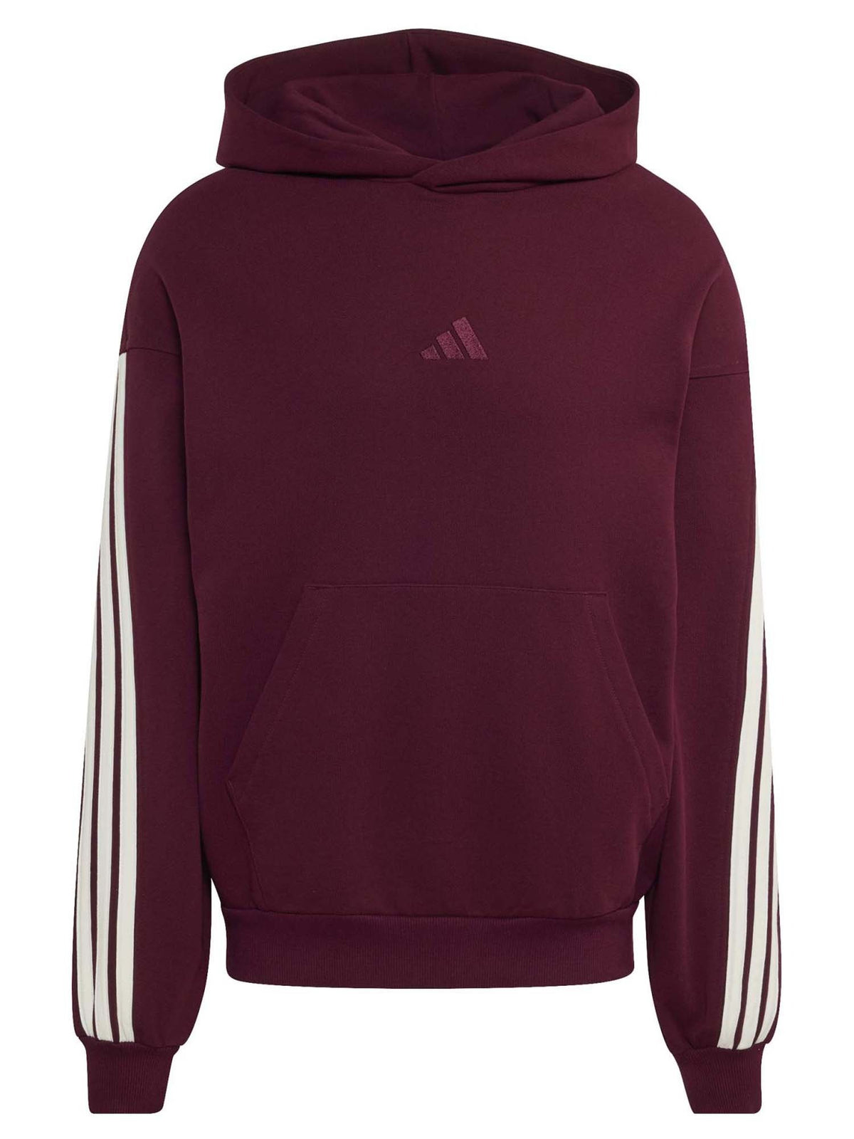 Adidas felpa kit ft da uomo bordeaux