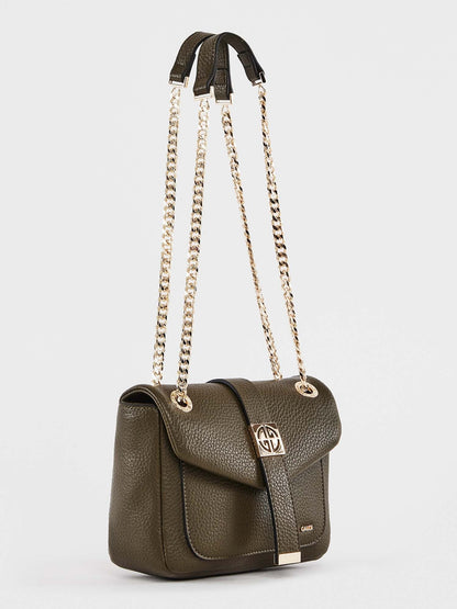 Gaudi' lynn plain zaino da donna verde militare