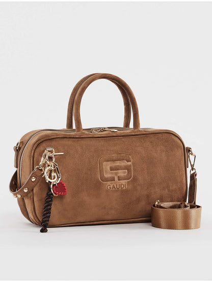 Gaudi' greta suede borsa da donna sand