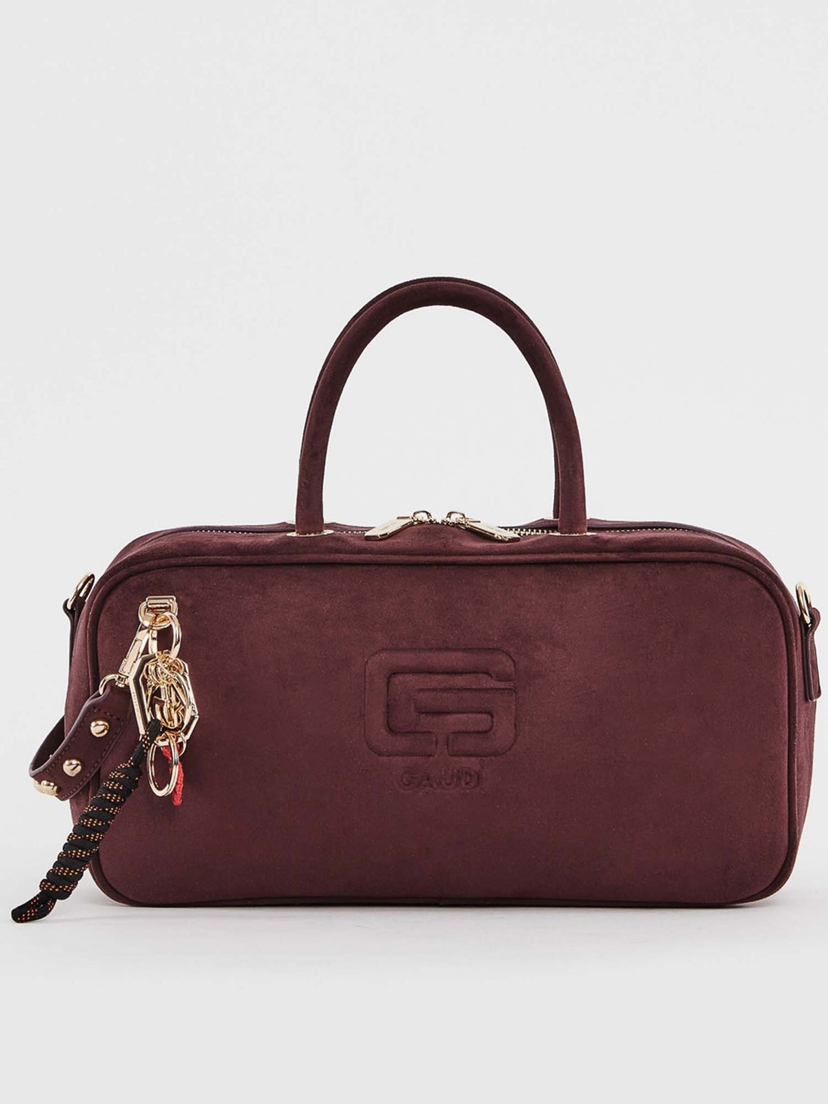 Gaudi' greta suede borsa da donna bordeaux
