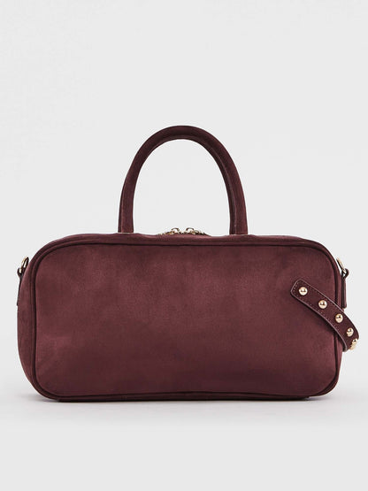 Gaudi' greta suede borsa da donna bordeaux