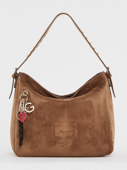 Gaudi' greta suede borsa da donna sand