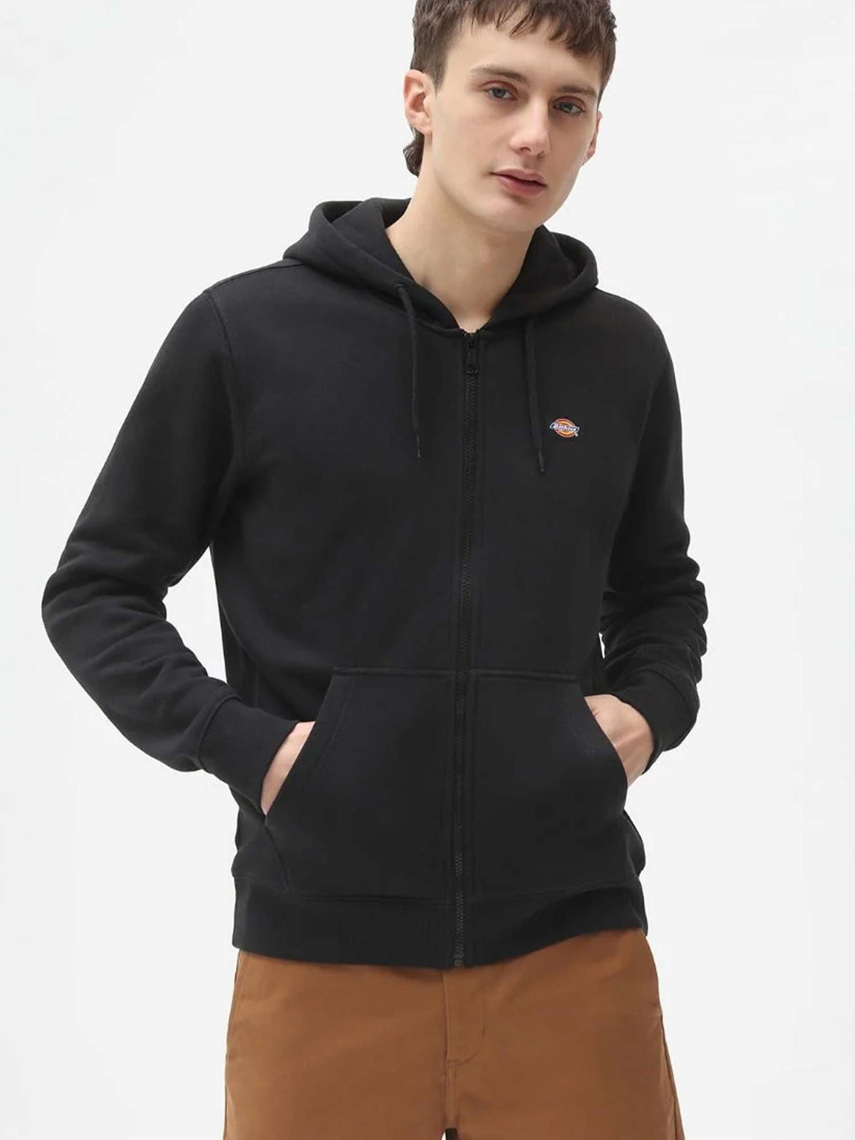 Dickies oakport zip felpa da uomo nero