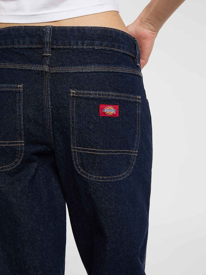 Dickies leesburg mid jeans da donna jeans scuro
