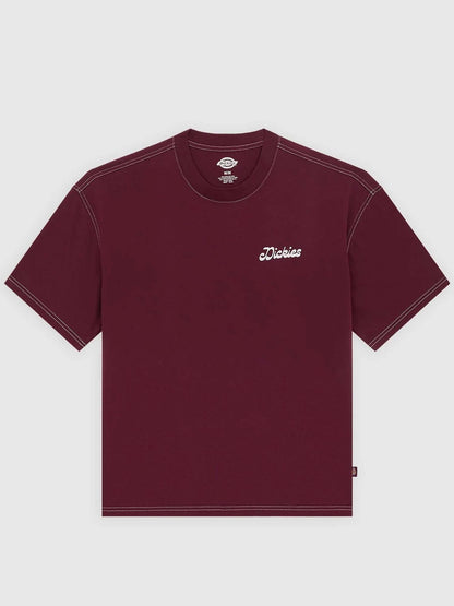 Dickies cornville t-shirt da uomo bordeaux