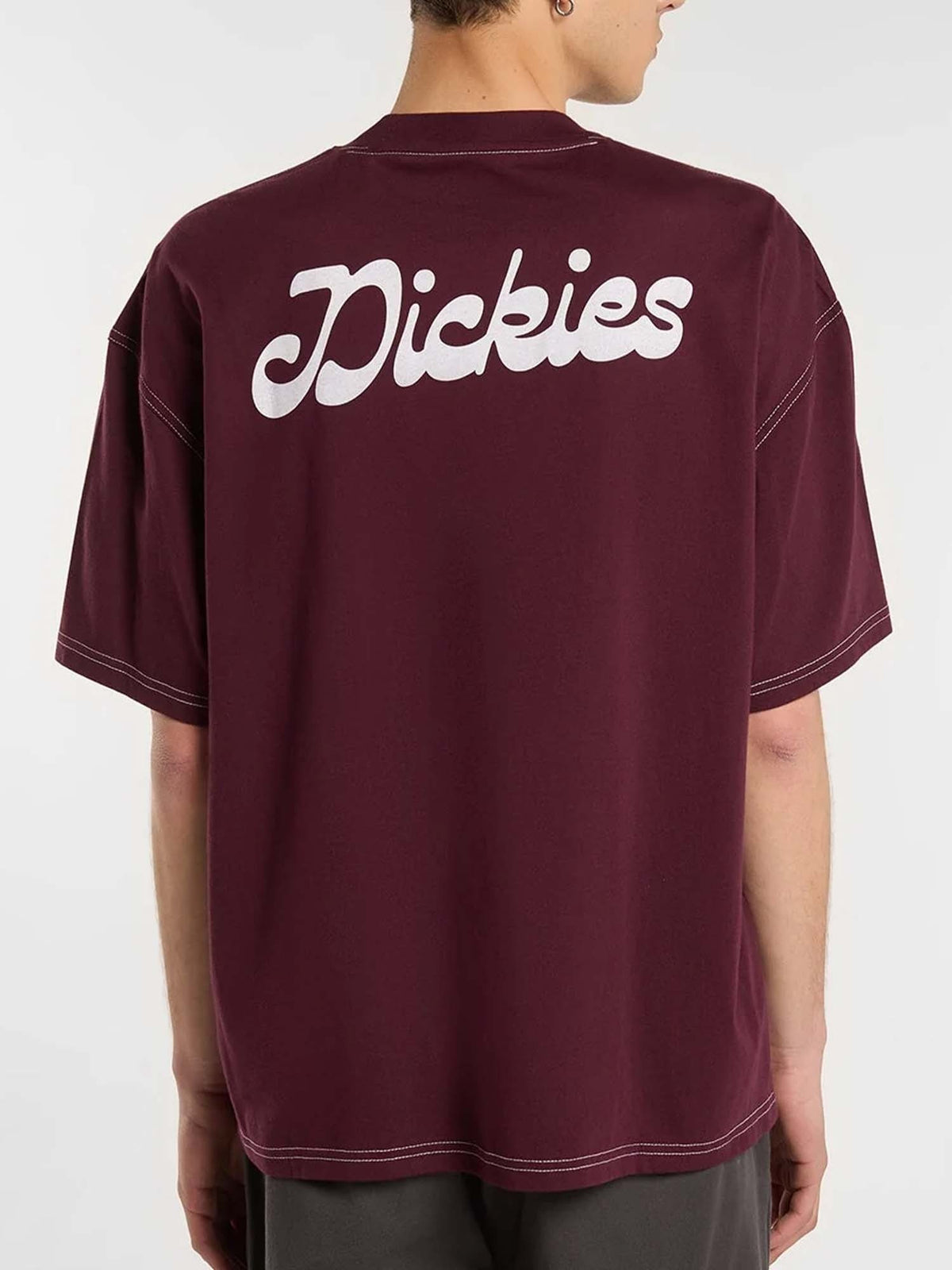 Dickies cornville t-shirt da uomo bordeaux