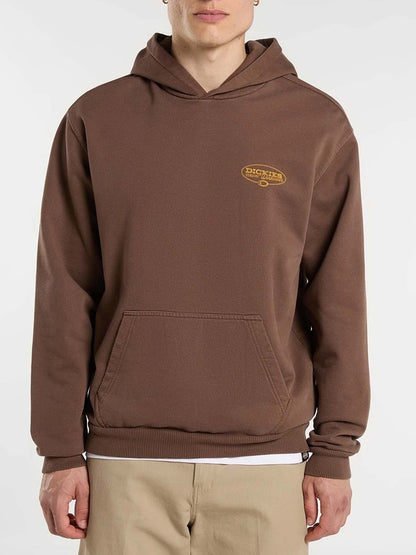 Dickies avondale hoo felpa da uomo marrone