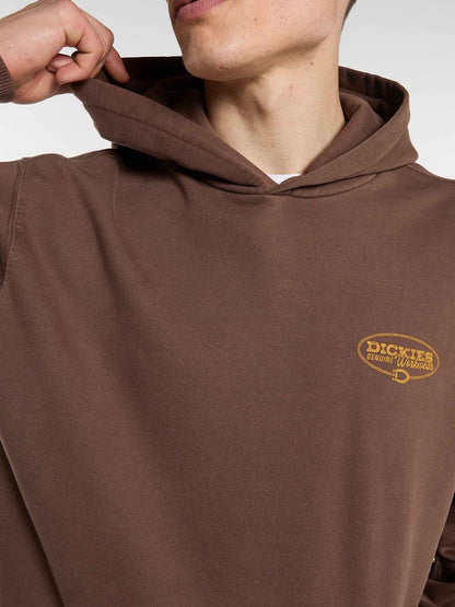 Dickies avondale hoo felpa da uomo marrone