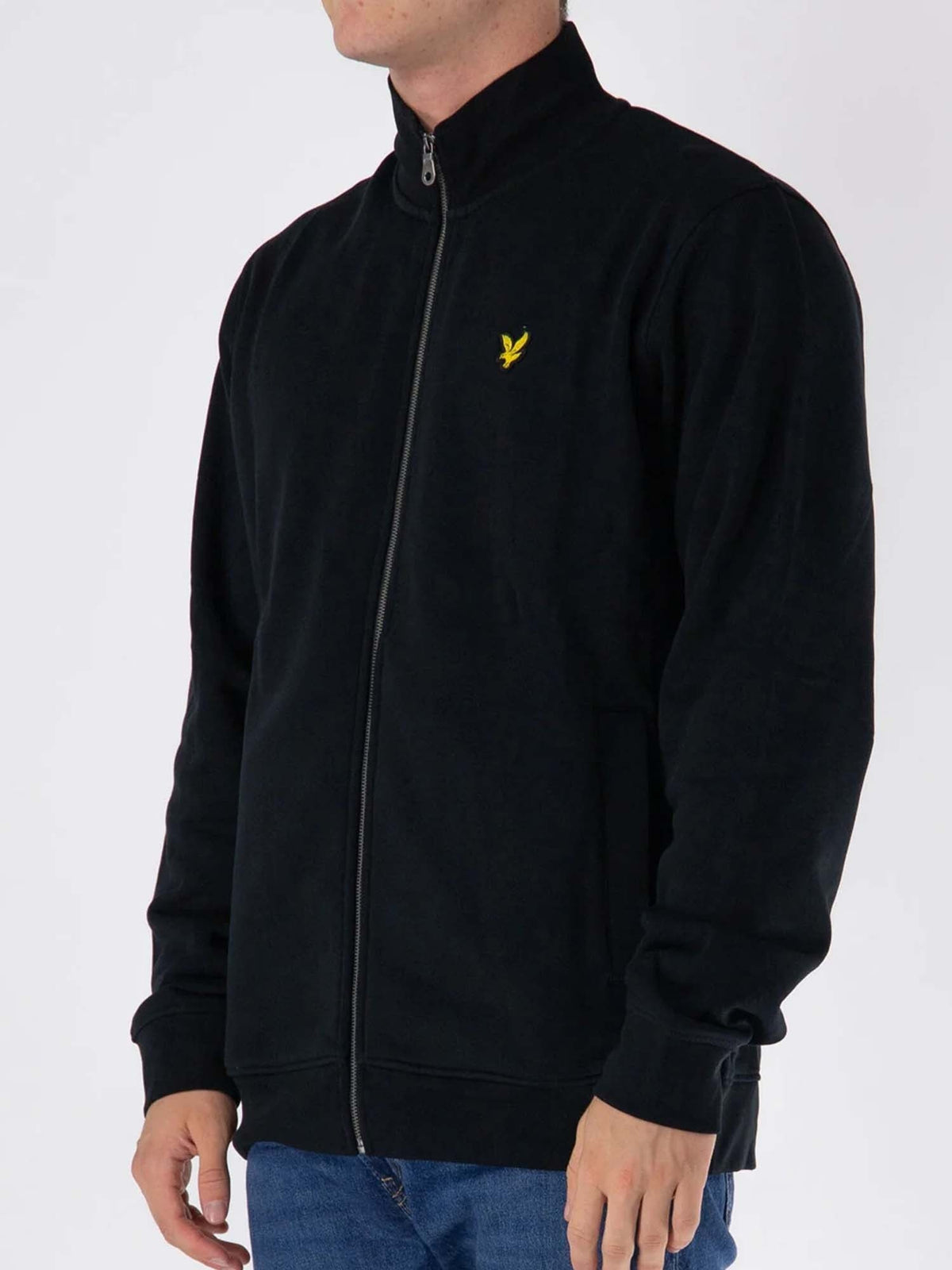 Lyle&scott felpa zip da uomo nero