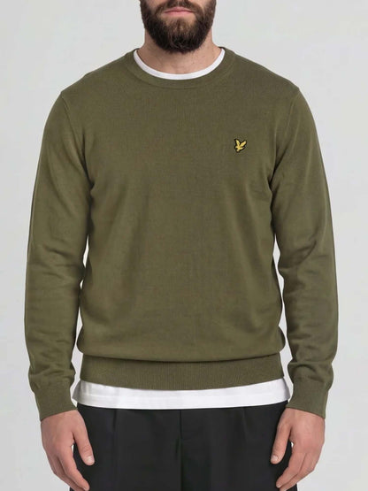 Lyle&scott maglia co da uomo kaki