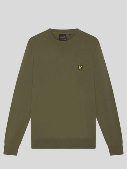 Lyle&scott maglia co da uomo kaki