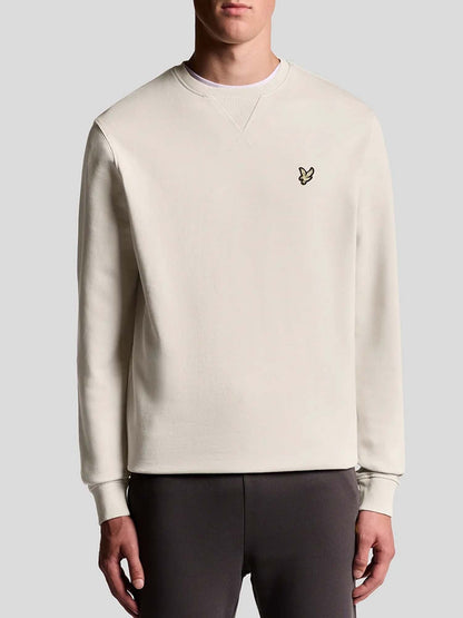 Lyle&scott felpa gir da uomo panna