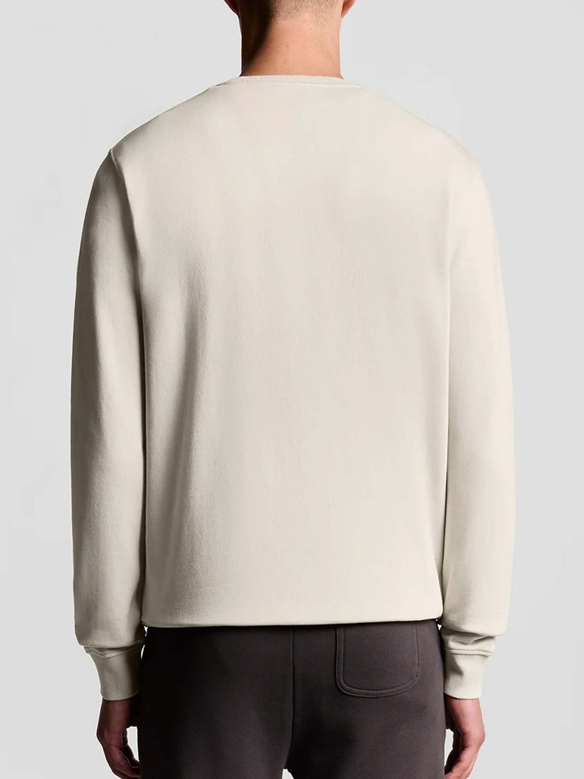 Lyle&scott felpa gir da uomo panna