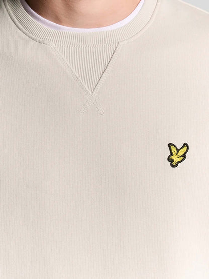 Lyle&scott felpa gir da uomo panna