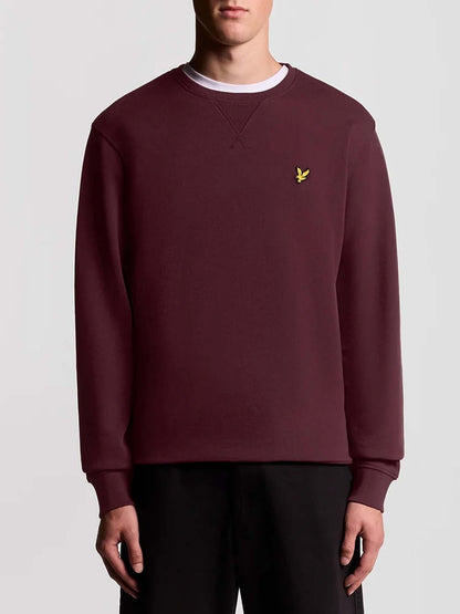 Lyle&scott felpa gir da uomo bordeaux