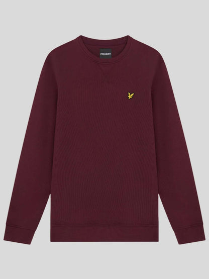 Lyle&scott felpa gir da uomo bordeaux