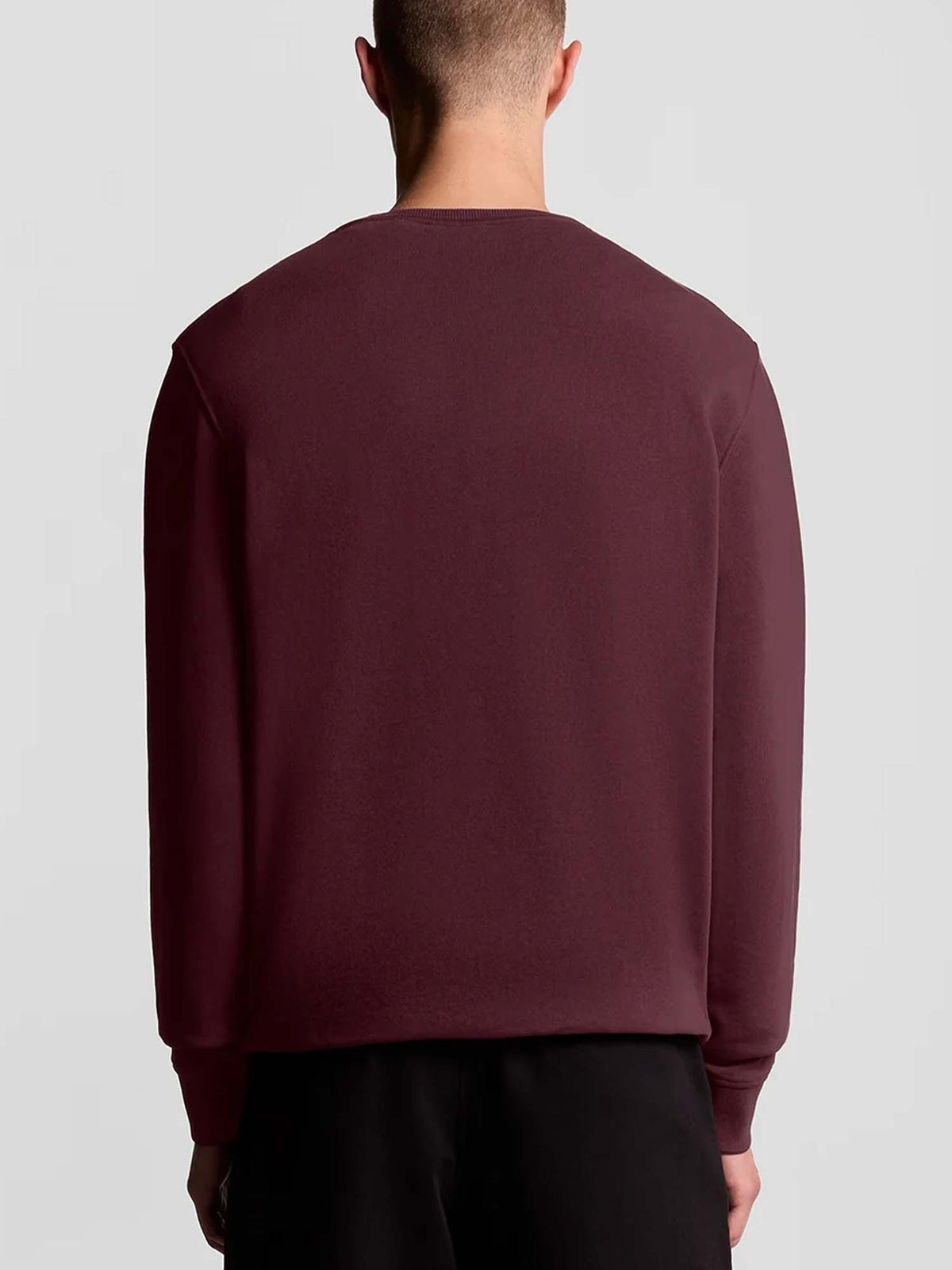 Lyle&scott felpa gir da uomo bordeaux