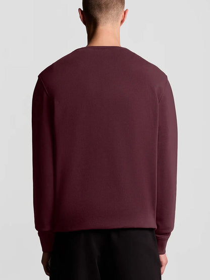Lyle&scott felpa gir da uomo bordeaux