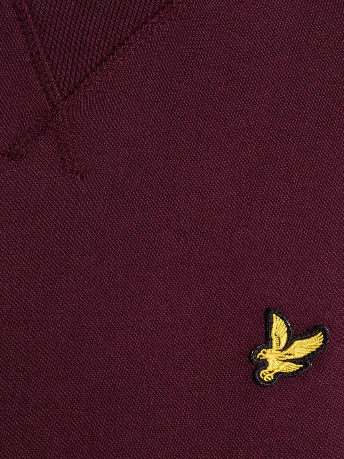 Lyle&scott felpa gir da uomo bordeaux