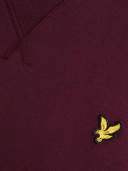 Lyle&scott felpa gir da uomo bordeaux