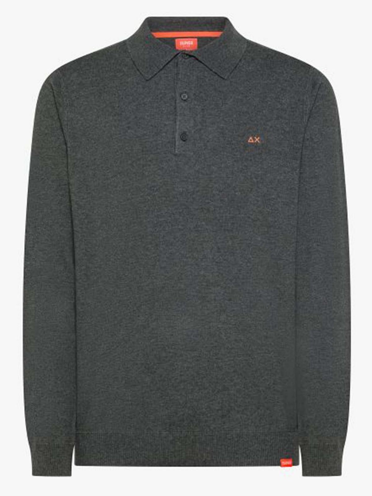 SUN68 maglia polo da uomo grigio scuro