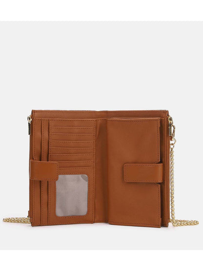 Y-not wallet bag portafogli da donna marrone