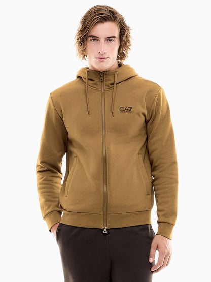 EA7 train core fl felpa da uomo senape