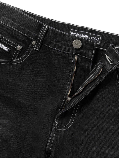 Propaganda regular f jeans da uomo denim black