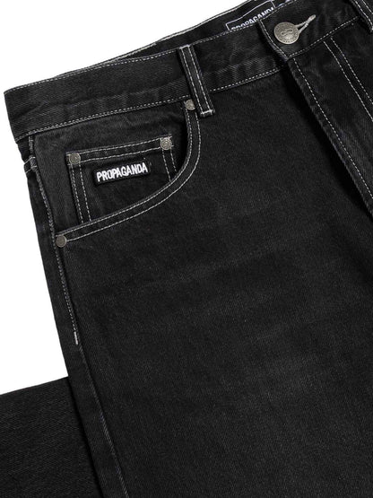 Propaganda regular f jeans da uomo denim black