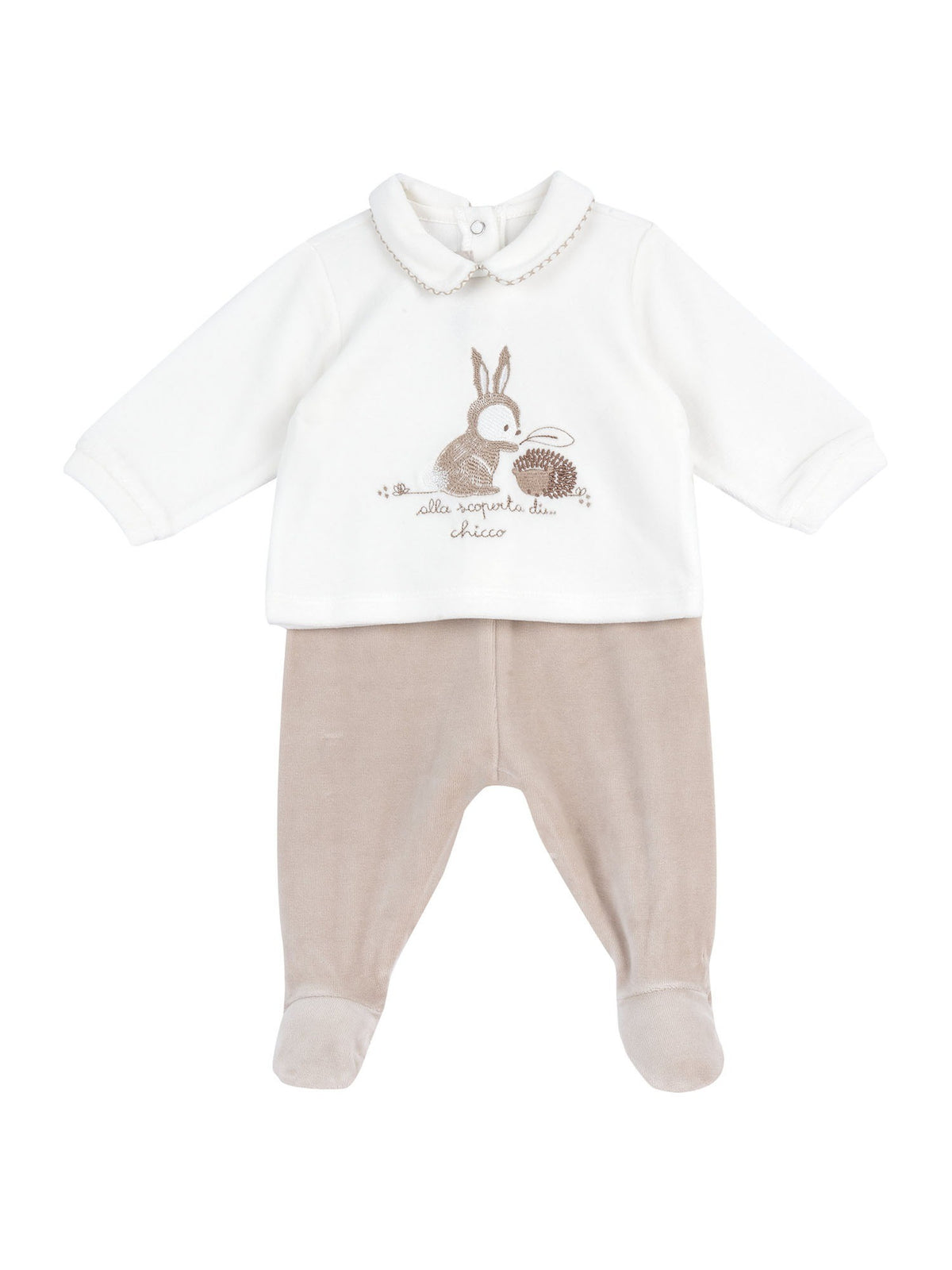 Chicco tutina 2 pz da bambino/a bianco beige
