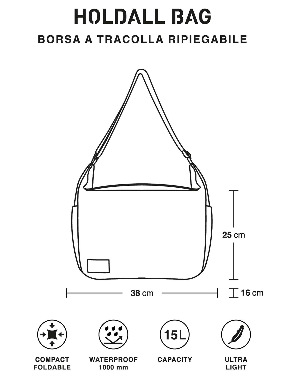 Ready shoulder bag borsa da unisex blu