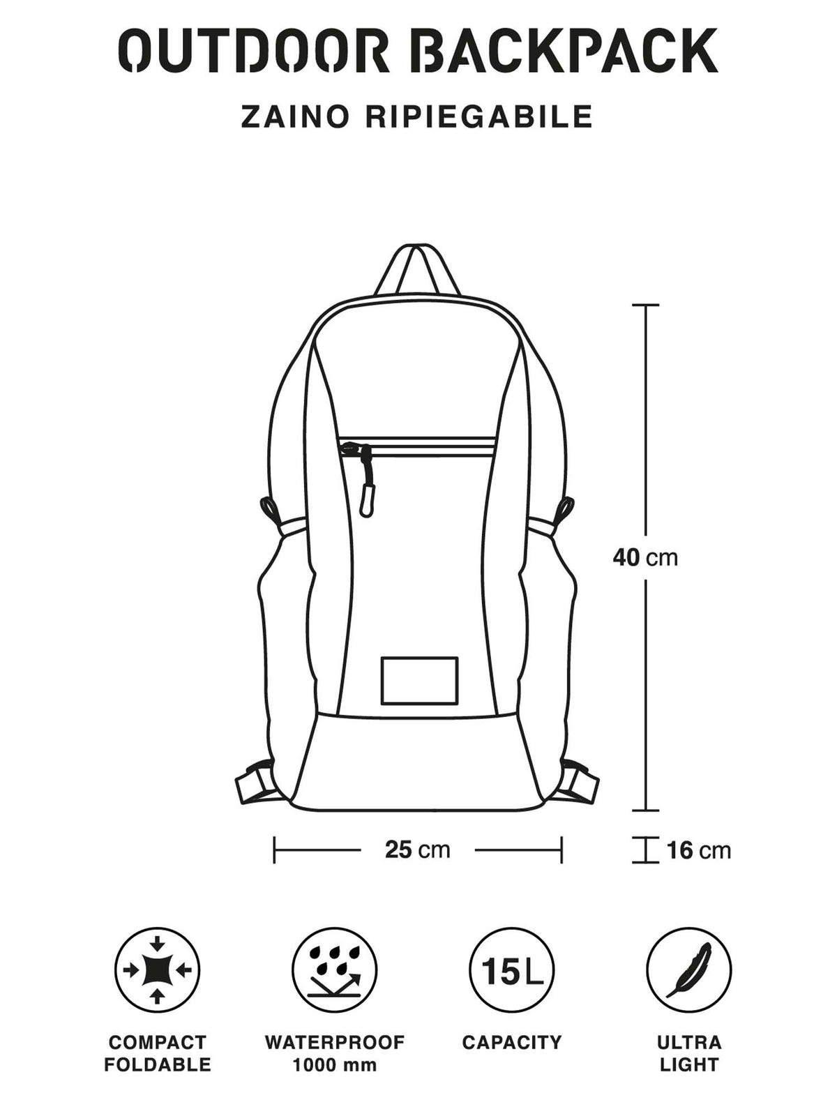 Ready backpack zaino da unisex blu