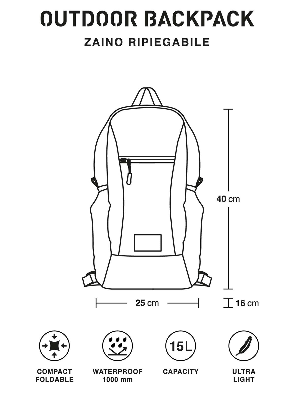 Ready backpack zaino da unisex menta