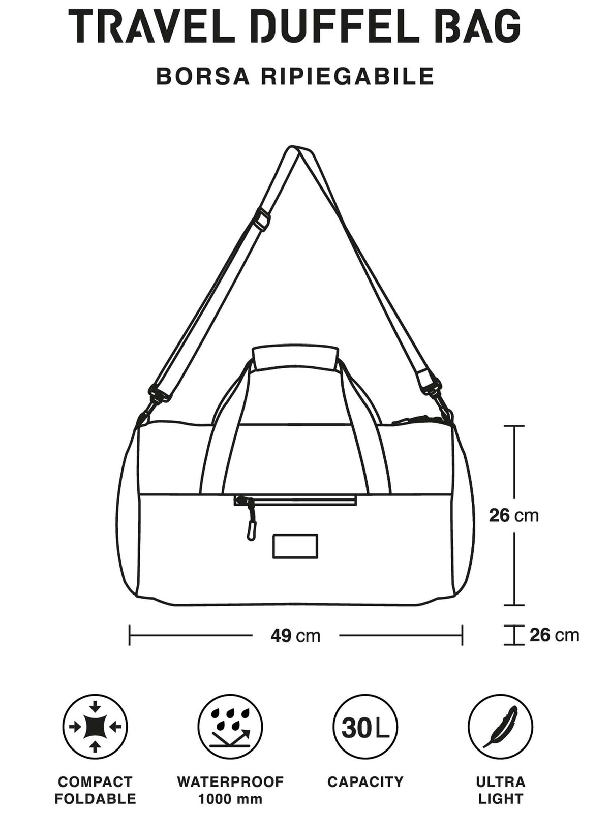 Ready travel bag borsone da unisex blu