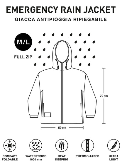 Ready rain jacket k-way da uomo beige