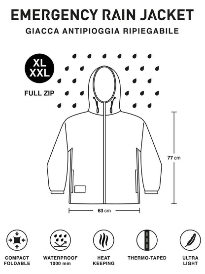 Ready rain jacket k-way da uomo blu