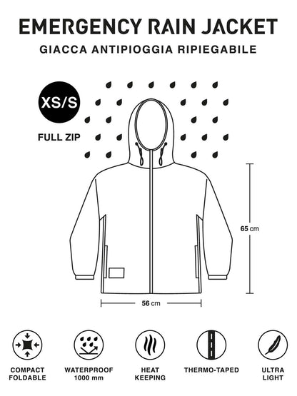 Ready rain jacket k-way da uomo giallo