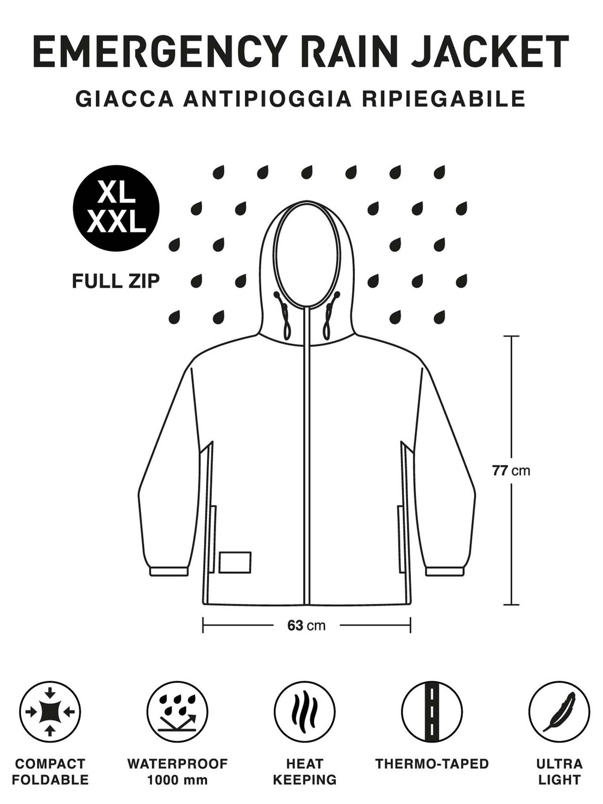 Ready rain jacket k-way da uomo menta