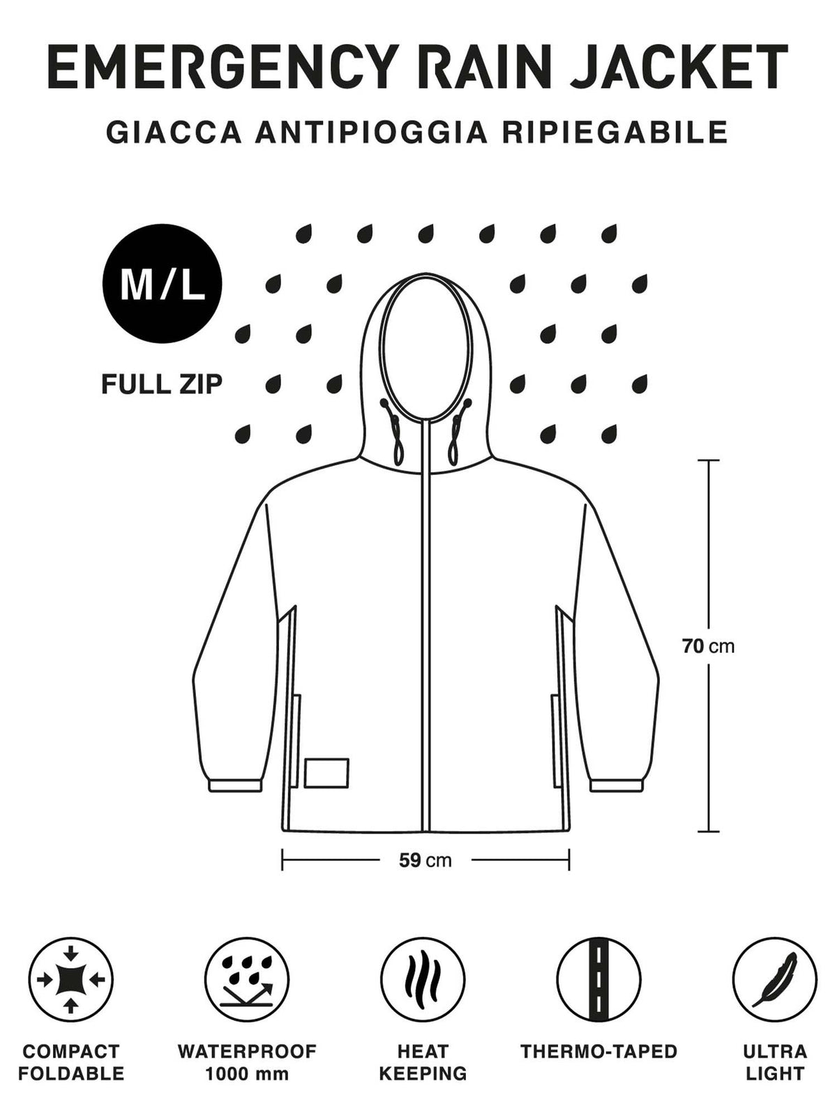 Ready rain jacket k-way da uomo menta