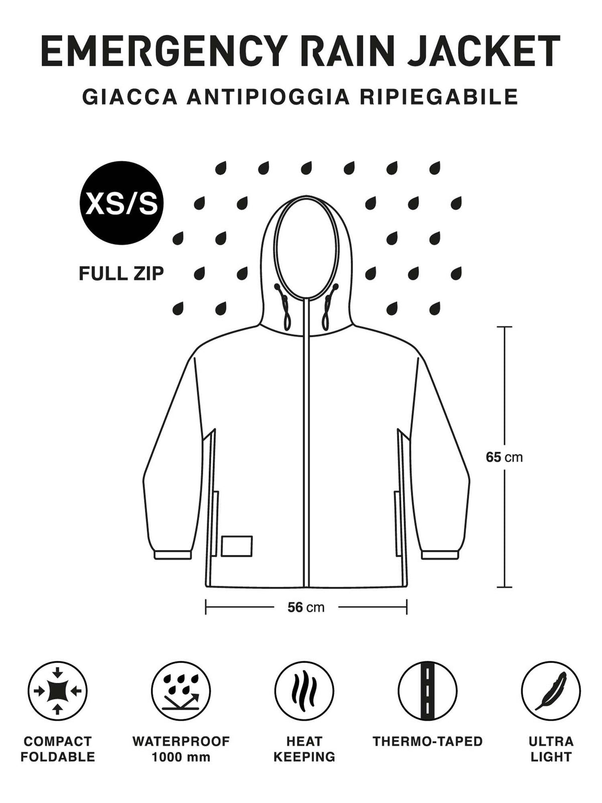 Ready rain jacket k-way da uomo menta
