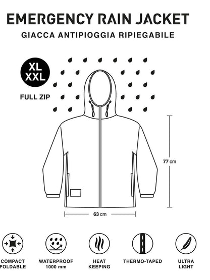 Ready rain jacket k-way da uomo rosso