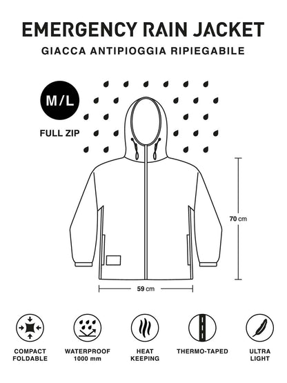 Ready rain jacket k-way da uomo rosso
