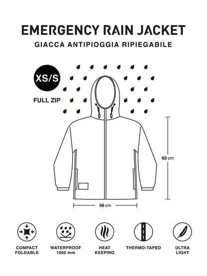 Ready rain jacket k-way da uomo rosso